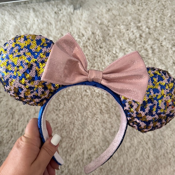NEW Blue Pink & Gold Minnie Ears - Picture 8 of 8